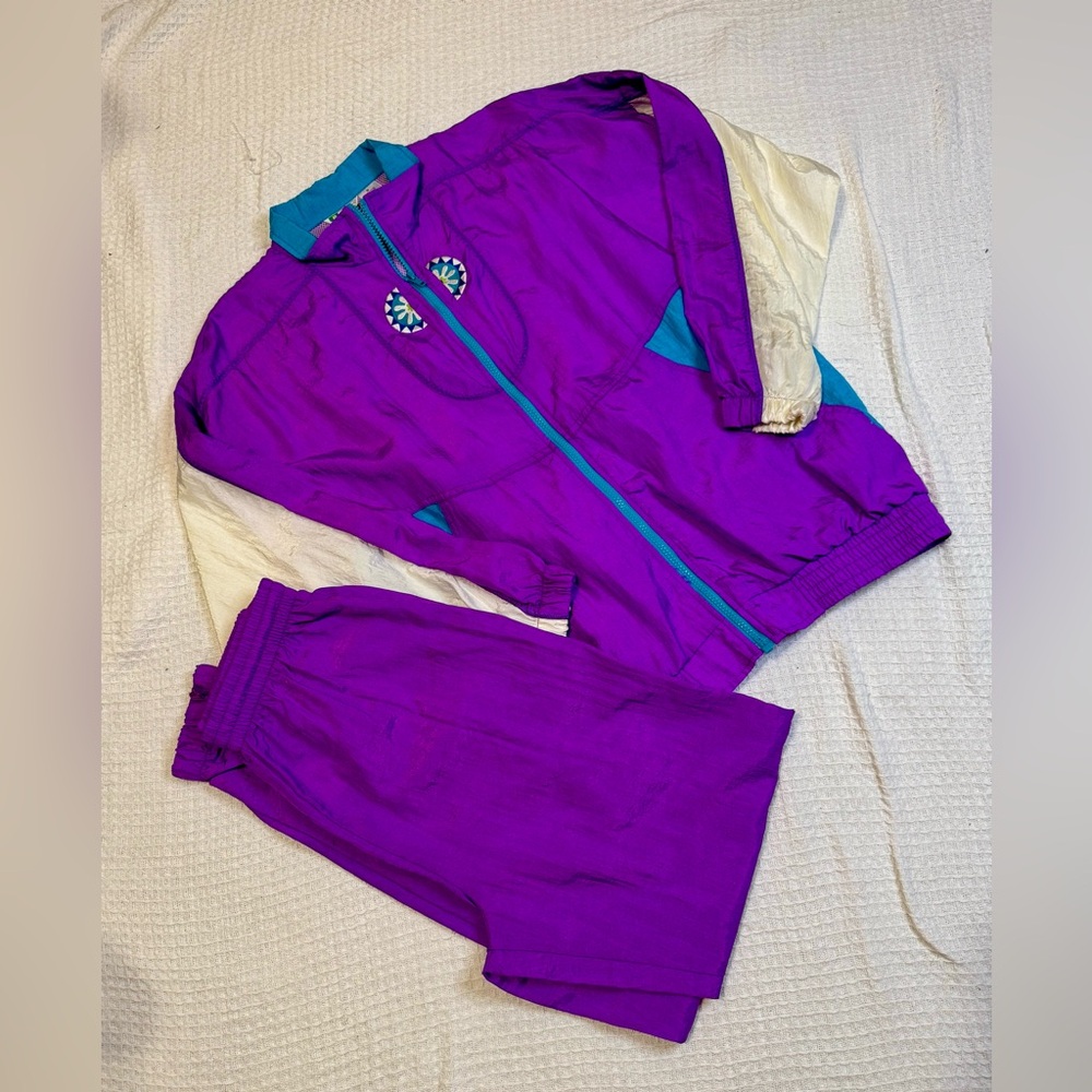 80’s Bold Spirit 2 PC Vintage Zip Up and Pants Womens Sz M - Picture 2 of 5